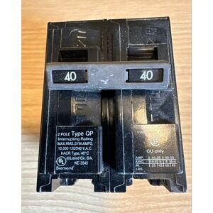 Siemens I-T-E Type QP 40 Amp 2-Pole Circuit Breaker 120/240V Q240 HACR Rated